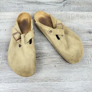 Birkenstock Boston Suede Sage Green 43